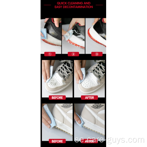 sko sneaker rengöringsprodukter individuella rengöringsdukar